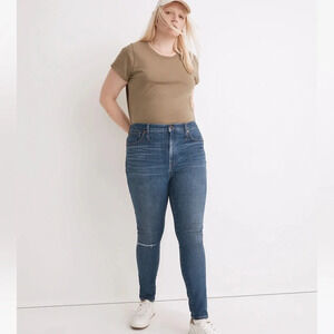 Madewell High Rise Skinny Jeans Distressed Size 32 NWT